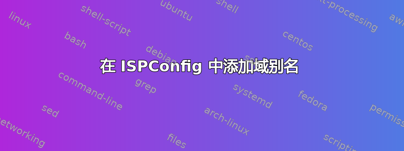 在 ISPConfig 中添加域别名