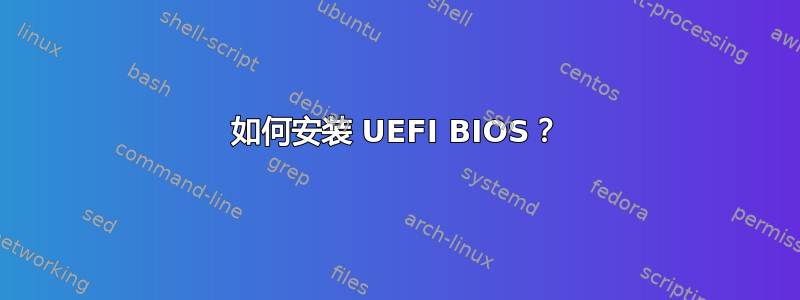 如何安装 UEFI BIOS？