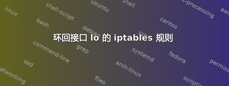 环回接口 lo 的 iptables 规则