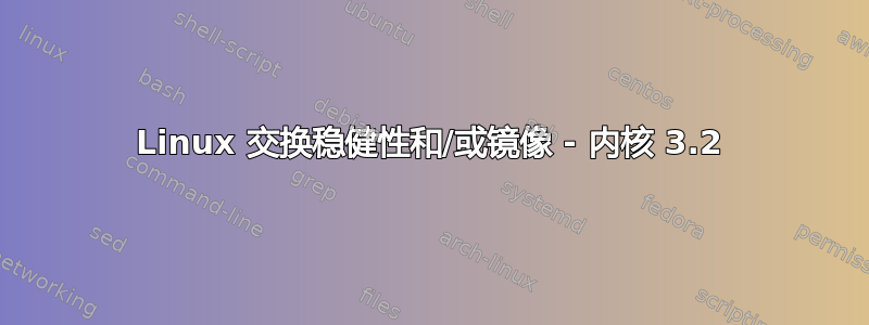 Linux 交换稳健性和/或镜像 - 内核 3.2