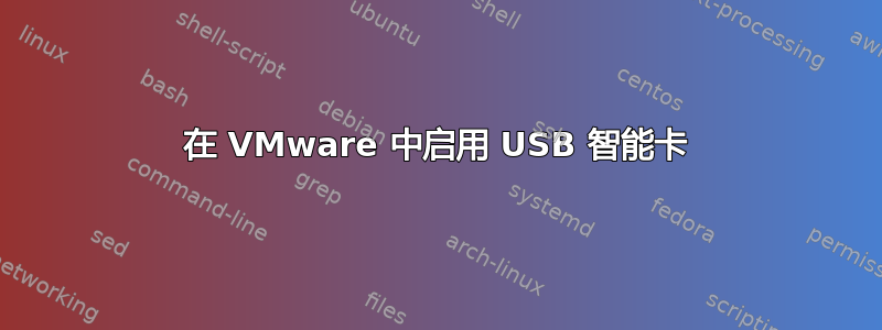 在 VMware 中启用 USB 智能卡