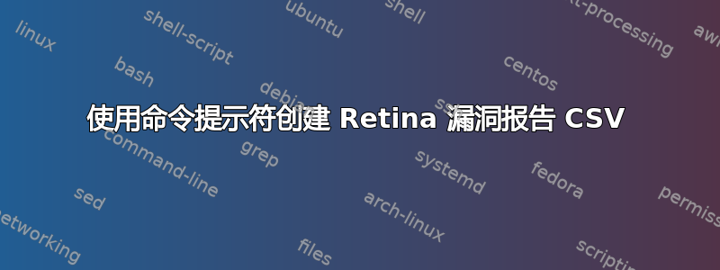 使用命令提示符创建 Retina 漏洞报告 CSV