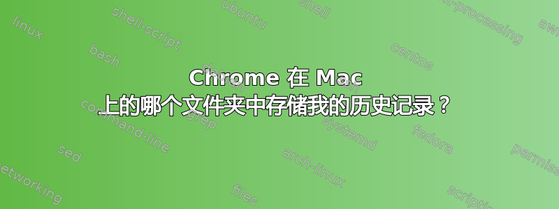 Chrome 在 Mac 上的哪个文件夹中存储我的历史记录？