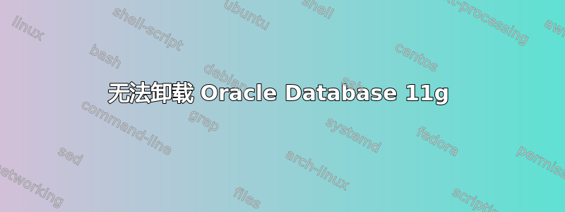 无法卸载 Oracle Database 11g