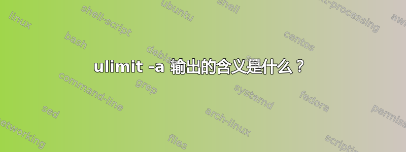 ulimit -a 输出的含义是什么？