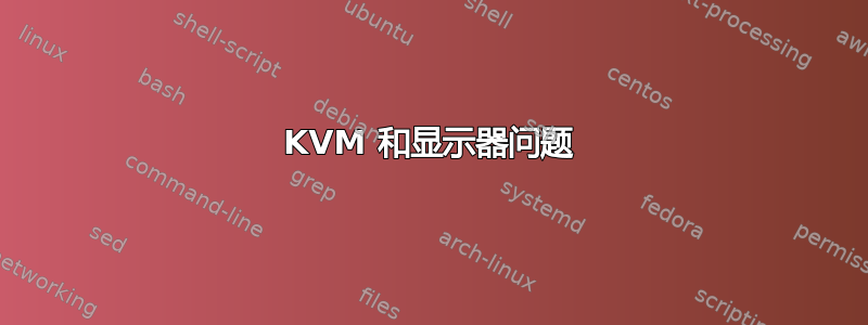 KVM 和显示器问题