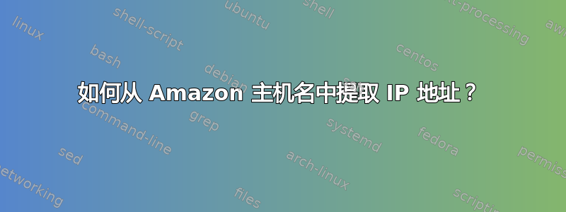 如何从 Amazon 主机名中提取 IP 地址？