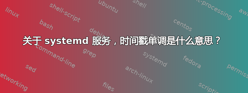 关于 systemd 服务，时间戳单调是什么意思？