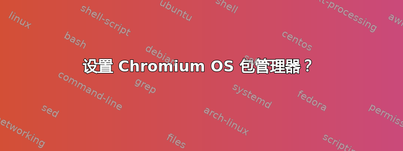 设置 Chromium OS 包管理器？