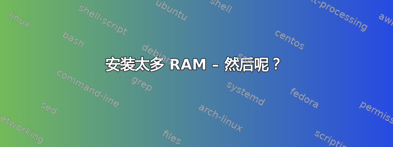 安装太多 RAM – 然后呢？