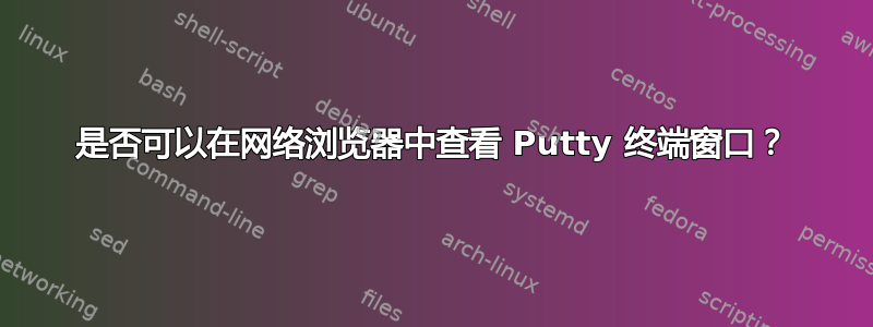 是否可以在网络浏览器中查看 Putty 终端窗口？