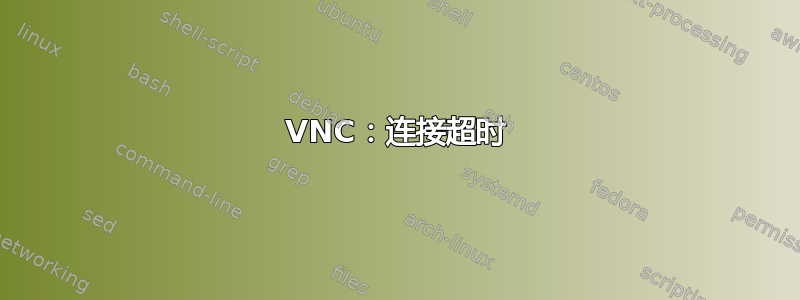 VNC：连接超时