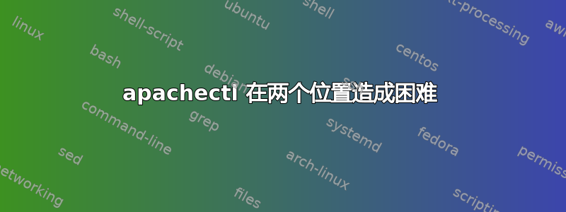 apachectl 在两个位置造成困难