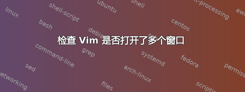 检查 Vim 是否打开了多个窗口