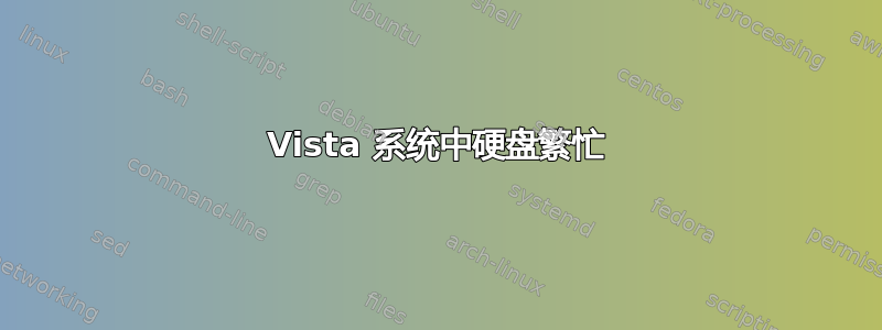 Vista 系统中硬盘繁忙