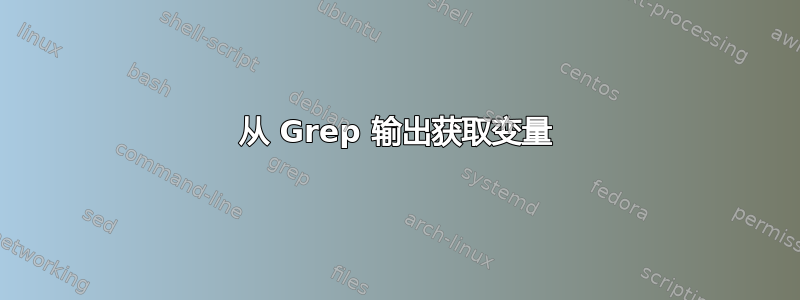 从 Grep 输出获取变量