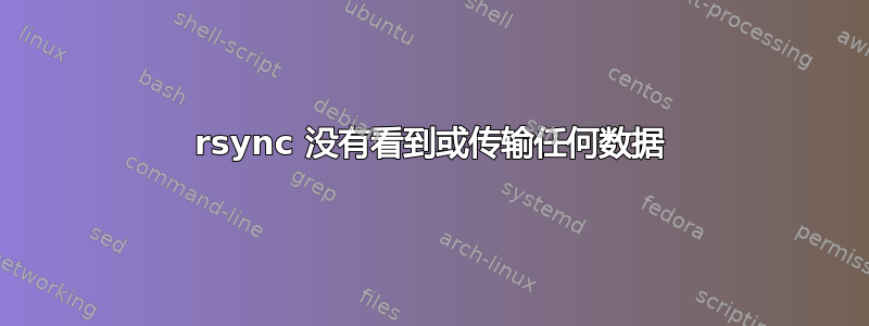 rsync 没有看到或传输任何数据