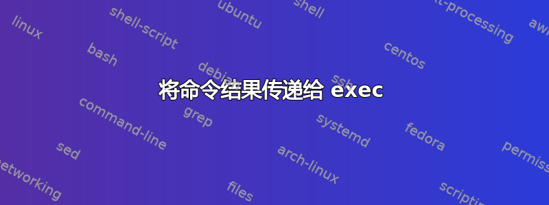 将命令结果传递给 exec