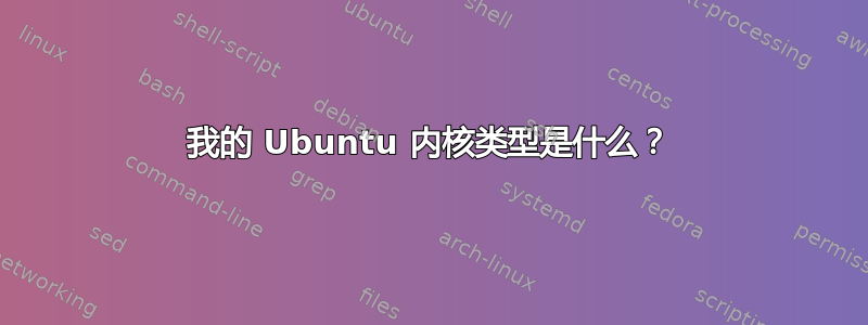 我的 Ubuntu 内核类型是什么？