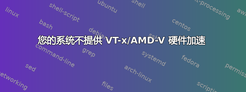 您的系统不提供 VT-x/AMD-V 硬件加速