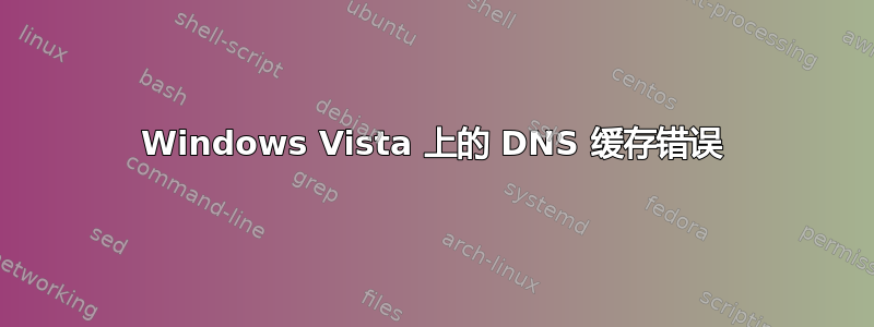 Windows Vista 上的 DNS 缓存错误