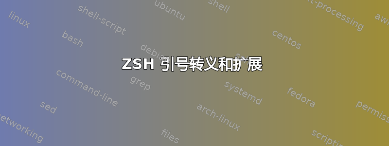 ZSH 引号转义和扩展