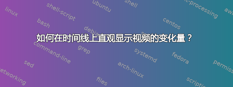 如何在时间线上直观显示视频的变化量？