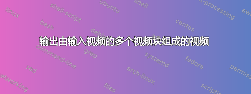 输出由输入视频的多个视频块组成的视频