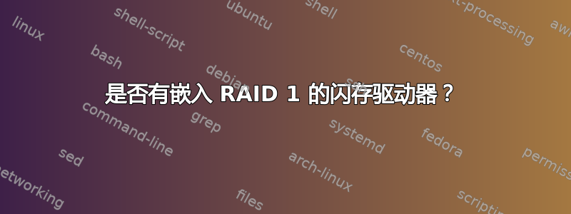 是否有嵌入 RAID 1 的闪存驱动器？