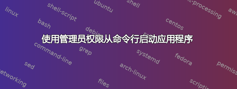 使用管理员权限从命令行启动应用程序