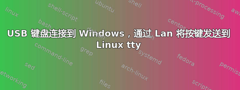 USB 键盘连接到 Windows，通过 Lan 将按键发送到 Linux tty