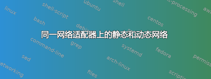 同一网络适配器上的静态和动态网络