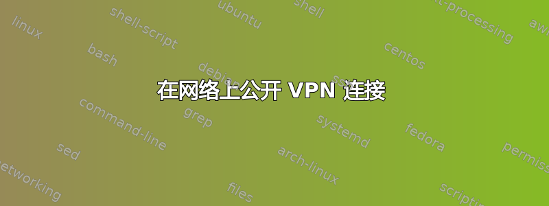 在网络上公开 VPN 连接