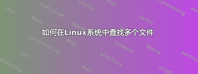 如何在Linux系统中查找多个文件