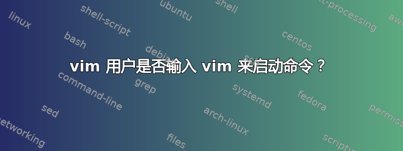 vim 用户是否输入 vim 来启动命令？