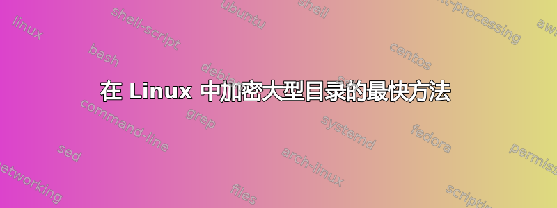 在 Linux 中加密大型目录的最快方法