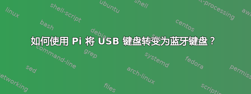 如何使用 Pi 将 USB 键盘转变为蓝牙键盘？