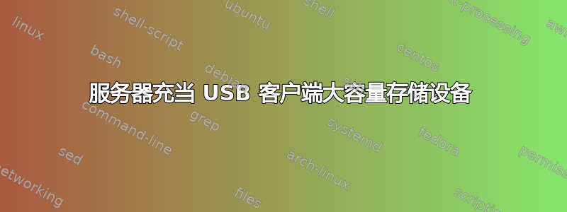 服务器充当 USB 客户端大容量存储设备