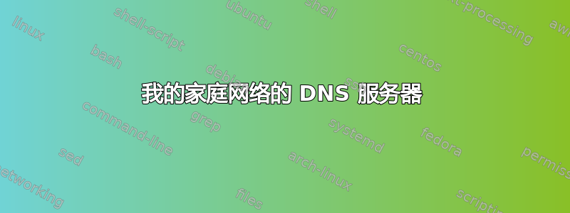 我的家庭网络的 DNS 服务器