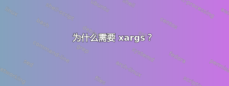 为什么需要 xargs？