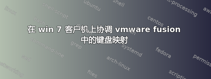 在 win 7 客户机上协调 vmware fusion 中的键盘映射