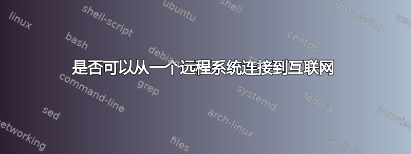 是否可以从一个远程系统连接到互联网