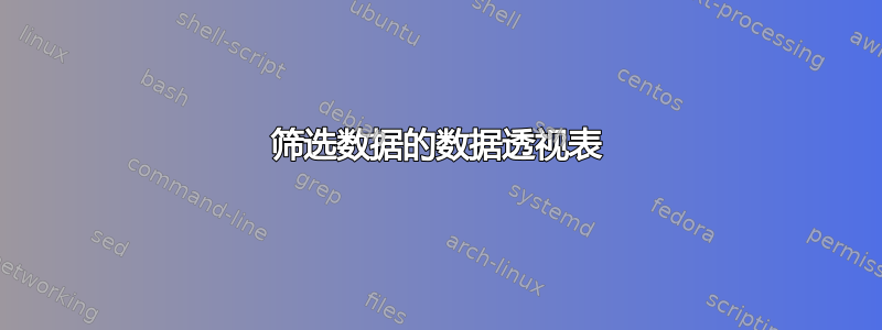 筛选数据的数据透视表