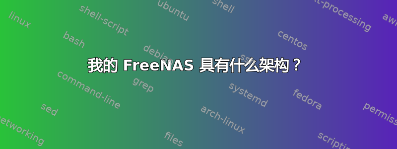 我的 FreeNAS 具有什么架构？