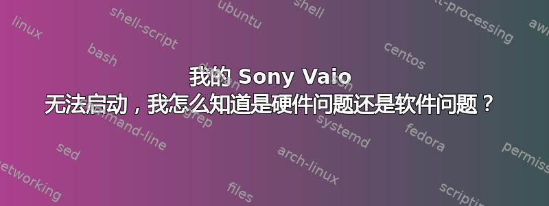 我的 Sony Vaio 无法启动，我怎么知道是硬件问题还是软件问题？