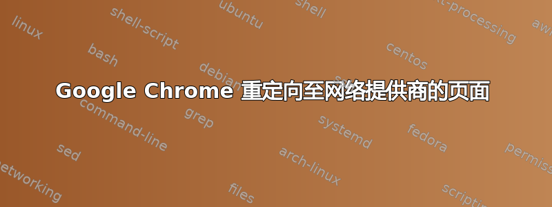 Google Chrome 重定向至网络提供商的页面