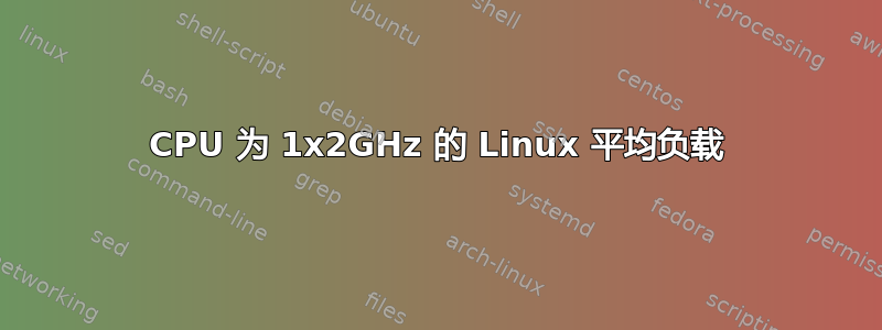 CPU 为 1x2GHz 的 Linux 平均负载