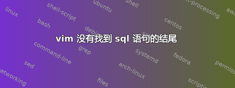 vim 没有找到 sql 语句的结尾