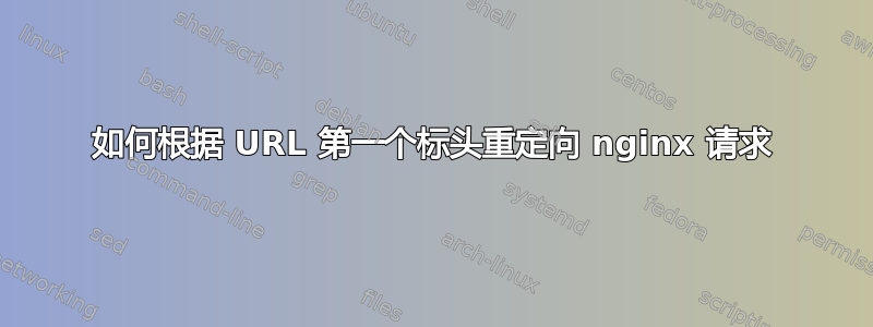 如何根据 URL 第一个标头重定向 nginx 请求