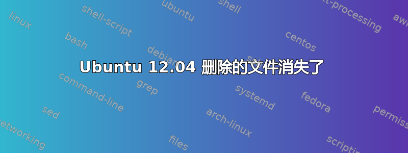 Ubuntu 12.04 删除的文件消失了